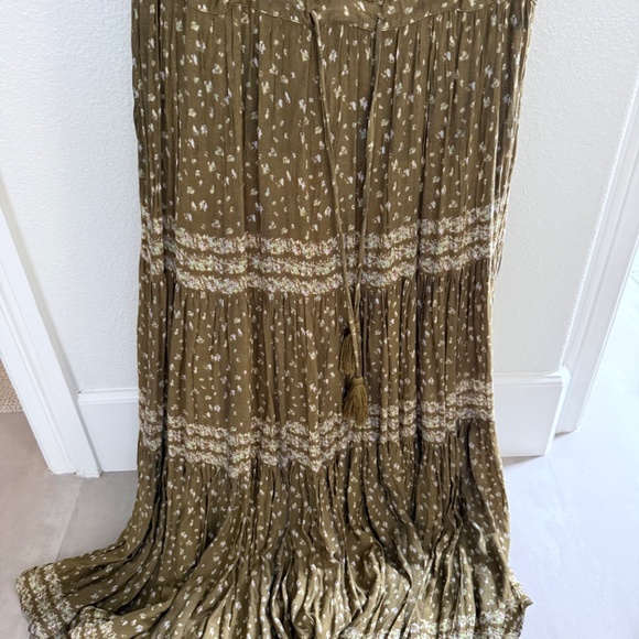 Free People Rare Feelings Tiered Printed Tassels Tie Dress - Picture 5 of 8